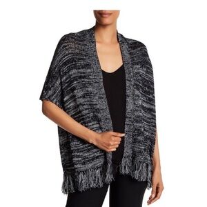 Joie Sona Fringe Cardigan Vest Style Sweater Stingray multi color gray size XS